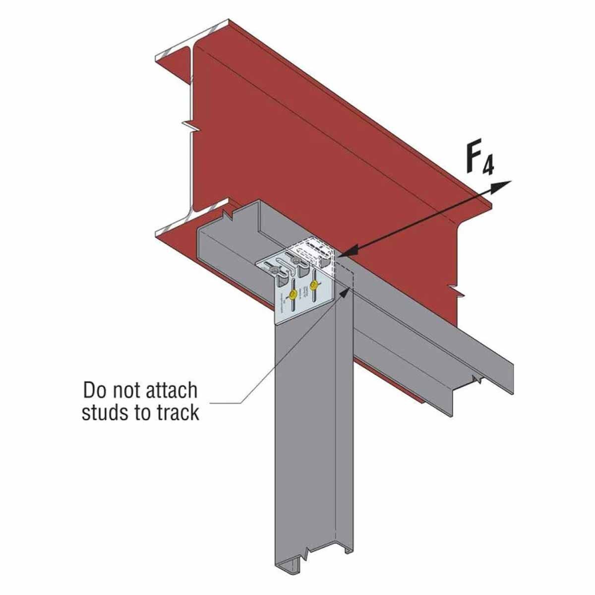 Simpson HWDC5.25-KT25 Strong-Tie Head-of-Wall Drift-Clip Connector for Lateral and Vertical Deflection (25 Pack) - 6