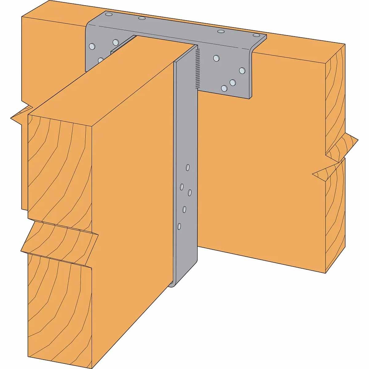 Simpson Strong-Tie HWPH68 High Wind Uplift Purlin Hanger Sol Sawn  for Joist-to-Purlin and Beam Connections - 3