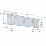 Simpson HYS15/68-KT25 Strong-Tie 15" 14-Gauge Bypass Hybrid Strut Kit with Screws - Cold-Formed Steel Connector - 2