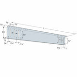 Simpson HYS24/68-KT15 Strong-Tie 24" 14-Gauge Bypass Hybrid Strut Kit with Screws for Cold-Formed Steel Framing (15 Pack) - 2