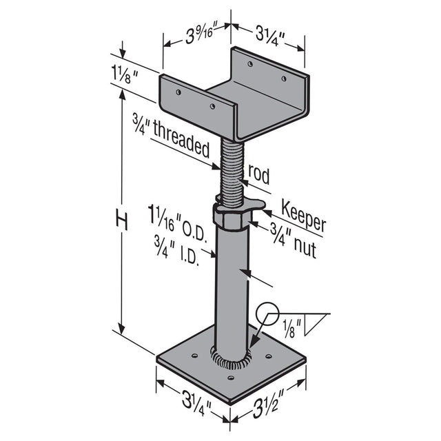 Simpson Strong-Tie J57 Floor Beam Levelers for Construction Leveling
