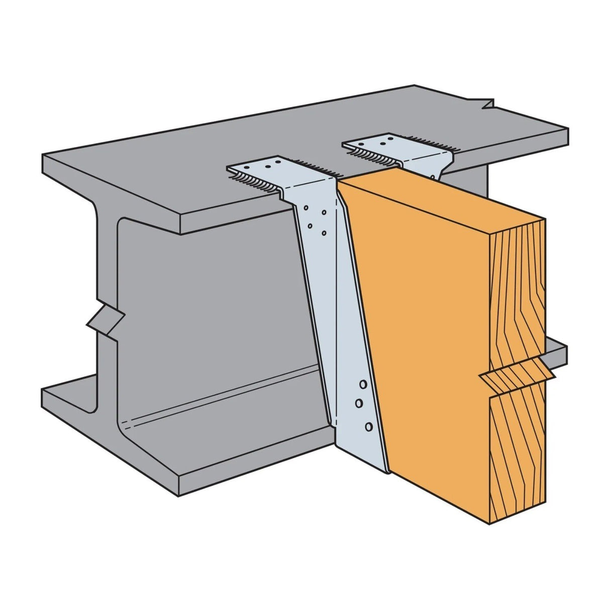 Simpson Strong-Tie LB214AZ (2" x 14") Top Flange Joist Hanger - Zmax Finish - 3
