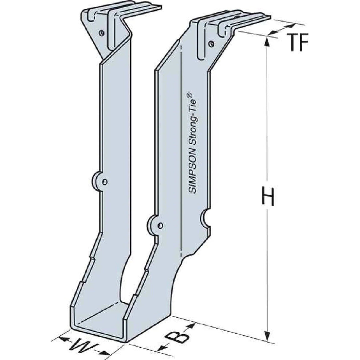 Simpson LB26 Strong-Tie 2x6 Top Flange Joist Hanger G90 Galvanized - 2