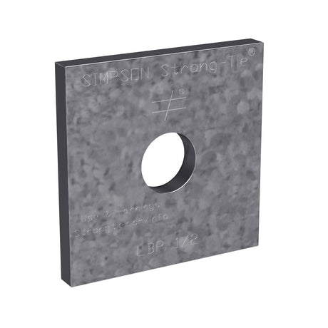 Simpson LBP 1/2Z Strong-Tie Bearing Plate for 1/2-in. Dia. Anchor Bolt