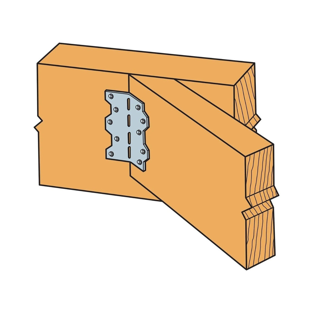 Simpson LS70 Strong-Tie LS 6-3/8" 18-Gauge Galvanized Adjustable L Angle - 4