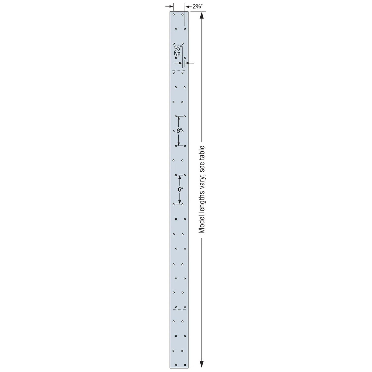 Simpson Strong-Tie LSTI49 (3-3/4 in x 49") 18-Gauge Strap Tie - 2