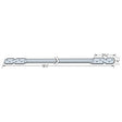 Simpson LTB20 Strong-Tie 19-1/2" 22-Gauge Galvanized Tension Bridging