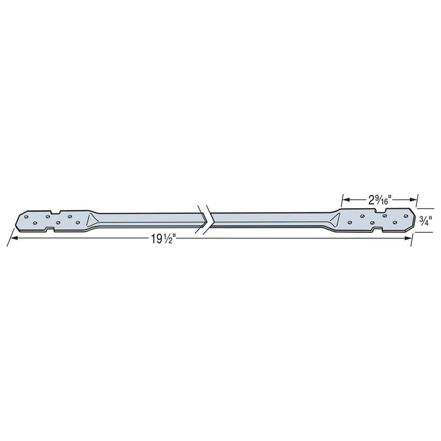 Simpson LTB20 Strong-Tie 19-1/2" 22-Gauge Galvanized Tension Bridging