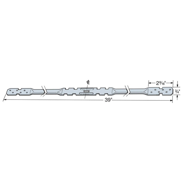 Simpson Strong-Tie LTB40 (39") 22-Gauge Galvanized Tension Bridging