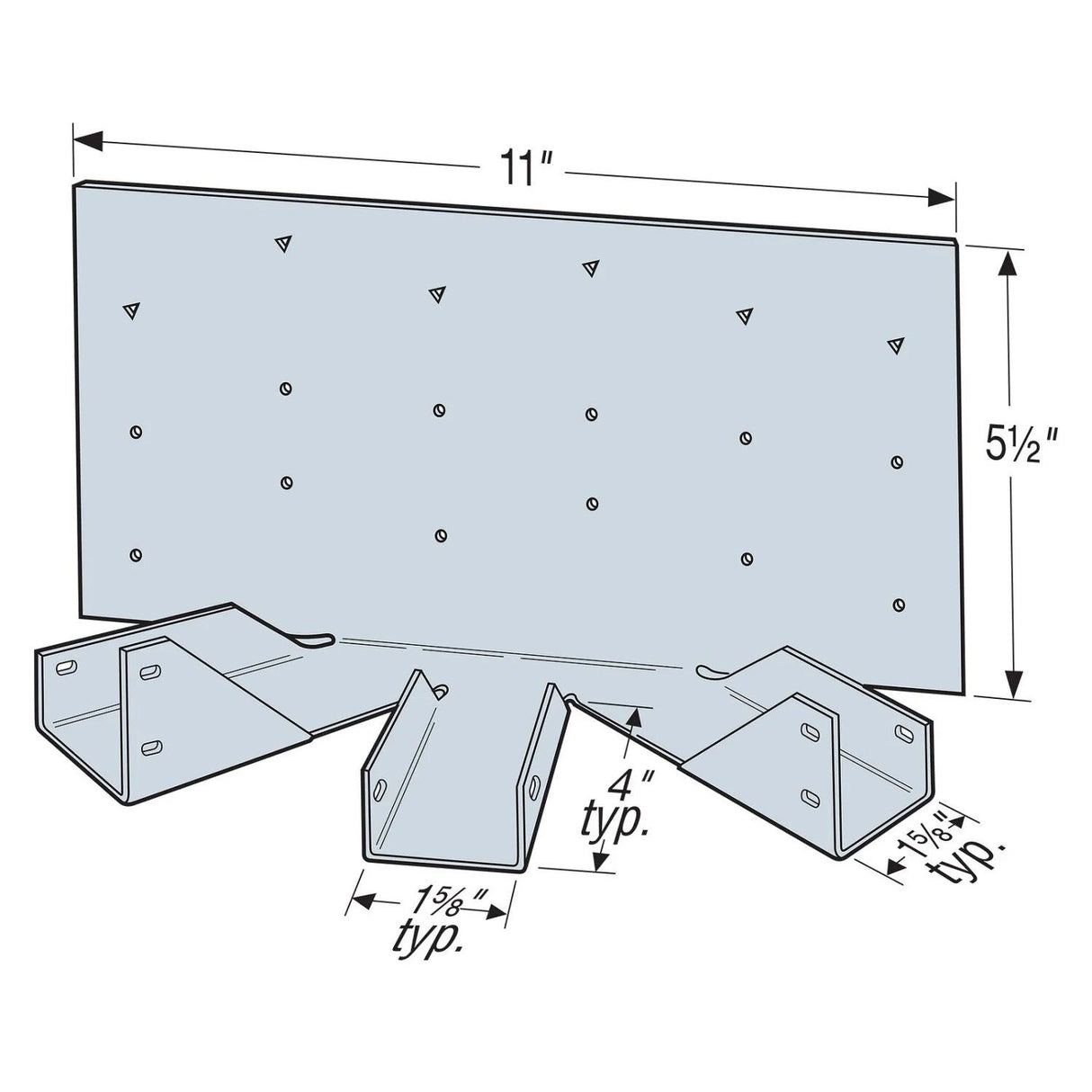 Simpson Strong-Tie LTHMA Light-Duty Multiple-Truss Hanger (16 Gauge Galvanized) - 2