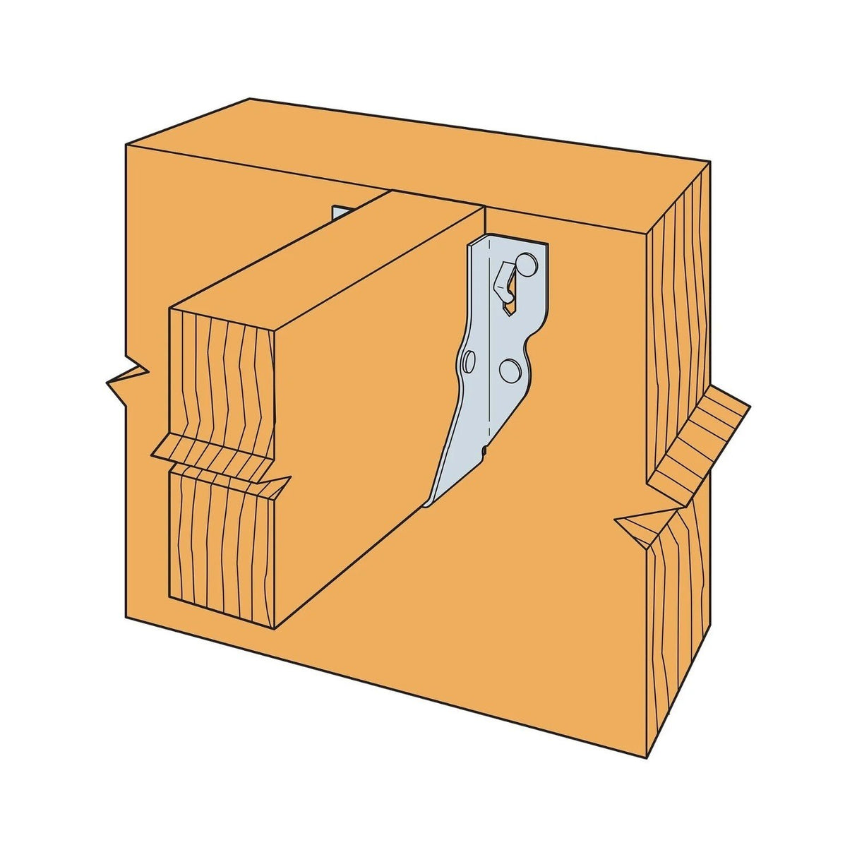 Simpson LU24 Strong-Tie Galvanized Face-Mount Joist Hanger for 2x4 - 3