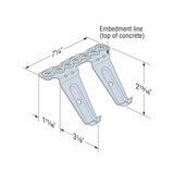 Simpson Strong-Tie MASOZ-R25 (16-Gauge) ZMAX Galvanized Mudsill Anchor (25 Pack) - 2