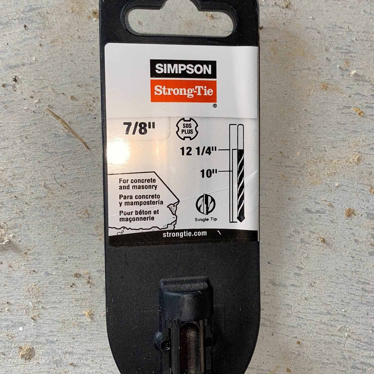 Simpson Strong-Tie MDPL08712 (7/8" x 12-1/4") SDS-plus Shank Drill Bit - 4