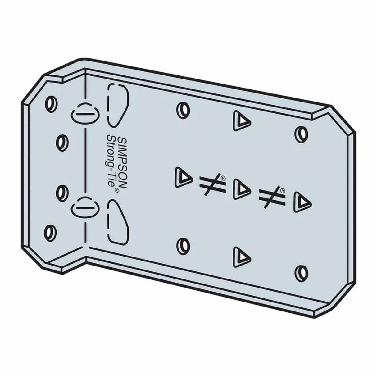 Simpson Strong-Tie MFCB45.5-R25 (5-1/2") Bypass Framing Fixed-Clip Connector (25 Pack)