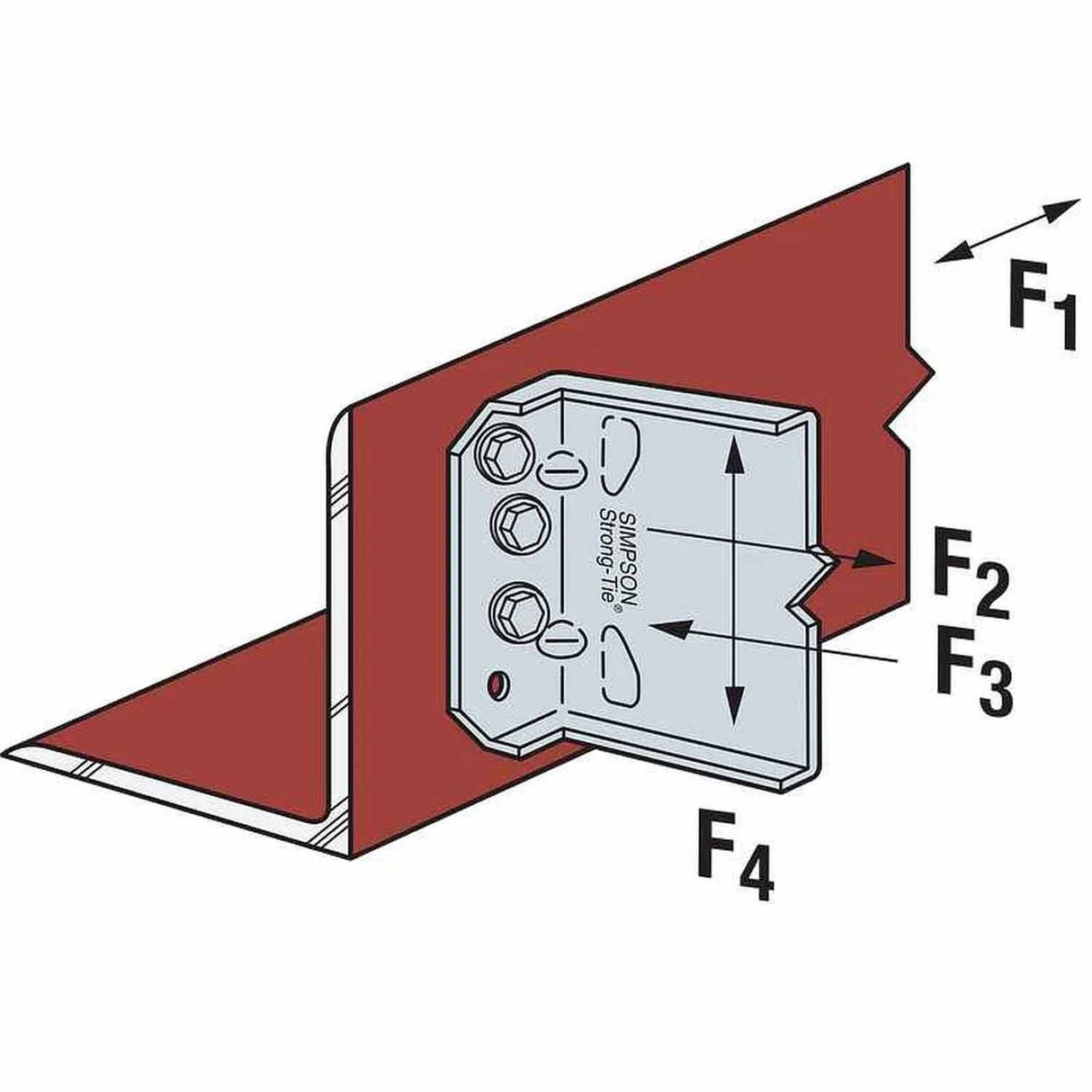 Simpson Strong-Tie MFCB45.5-R25 (5-1/2") Bypass Framing Fixed-Clip Connector (25 Pack) - 4