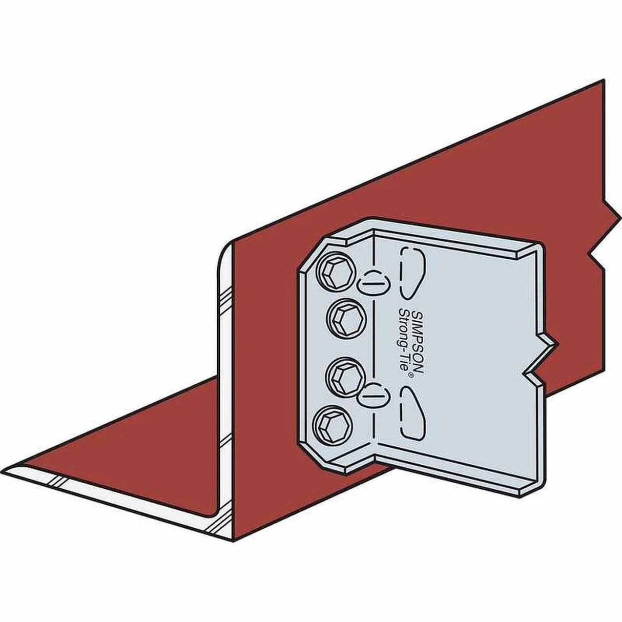 Simpson Strong-Tie MFCB45.5-R25 (5-1/2") Bypass Framing Fixed-Clip Connector (25 Pack) - 5