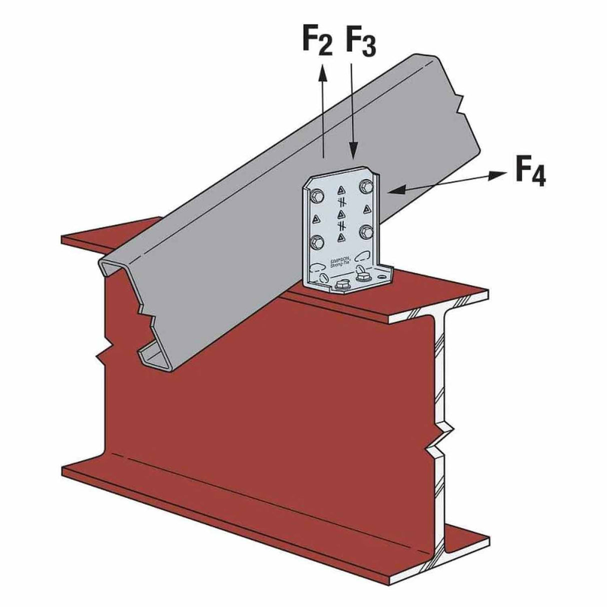 Simpson Strong-Tie MFCB45.5-R25 (5-1/2") Bypass Framing Fixed-Clip Connector (25 Pack) - 10