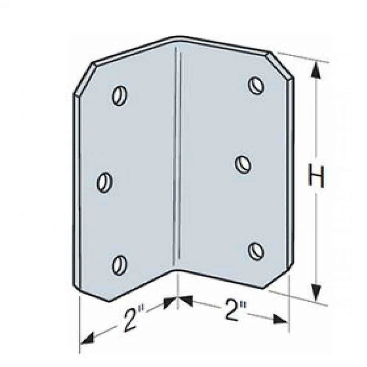 Simpson Strong-Tie ML24Z (2 in. x 4 in.) Medium L Angle with ZMAX Finish - 2
