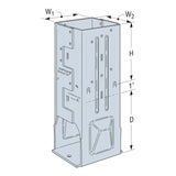 Simpson MPB66Z Strong-Tie 6x6 Moment Post Base - Zmax Finish - 2