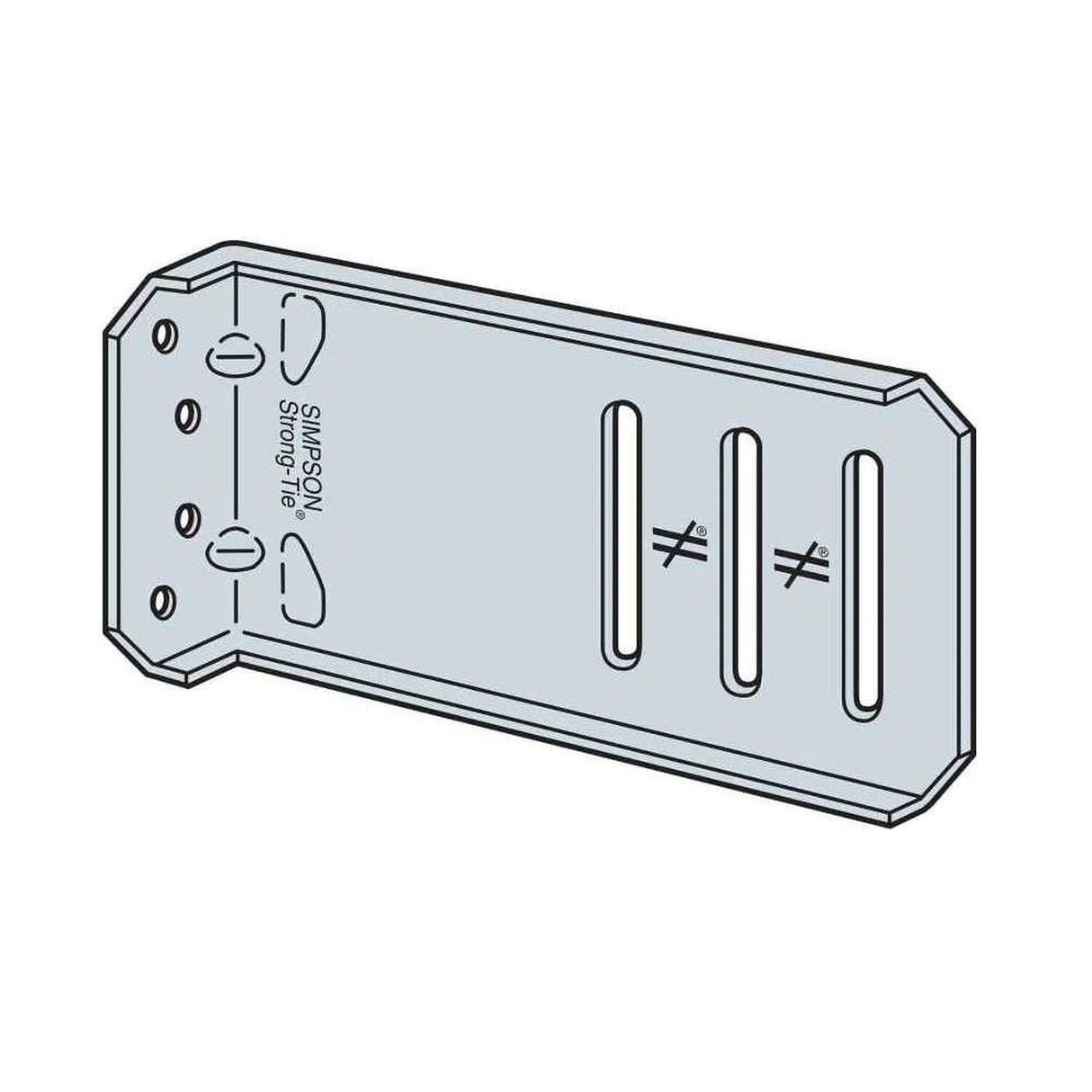 Simpson Strong-Tie MSCB47.5-KT (4" x 7.5") Medium Duty Slide Clip with Screws (25 Pack)