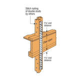 Simpson Strong-Tie MSTA18SS (18") 18 Gauge Medium Strap Tie - Stainless Steel - 4