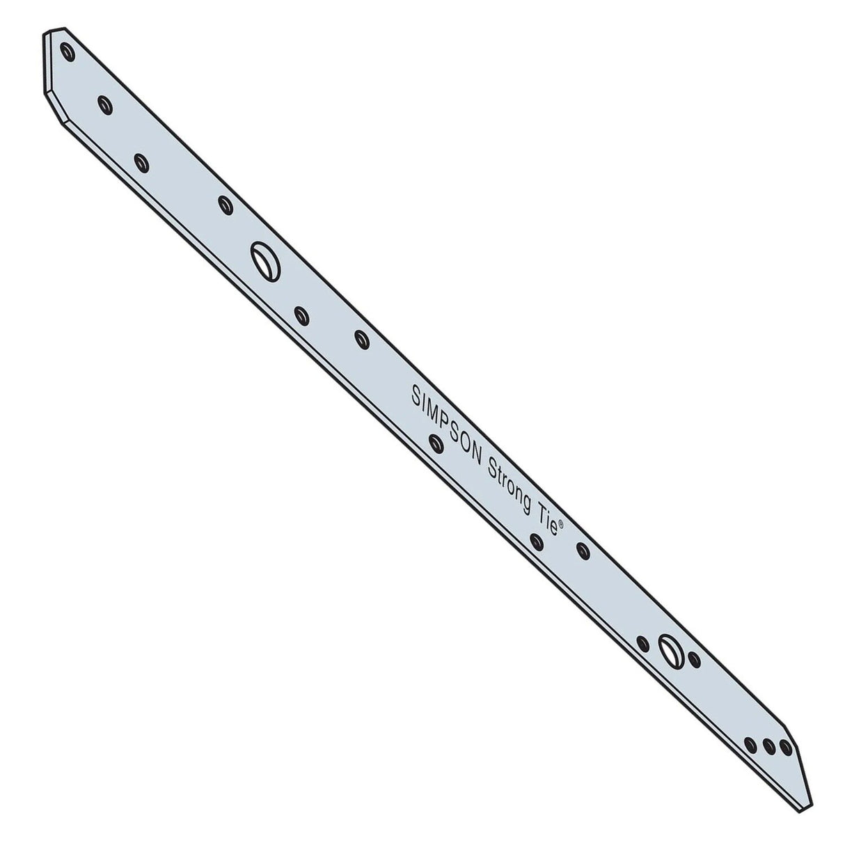 Simpson Strong-Tie MSTA18Z (18-in) Medium Strap Tie - ZMAX Galvanized - 3