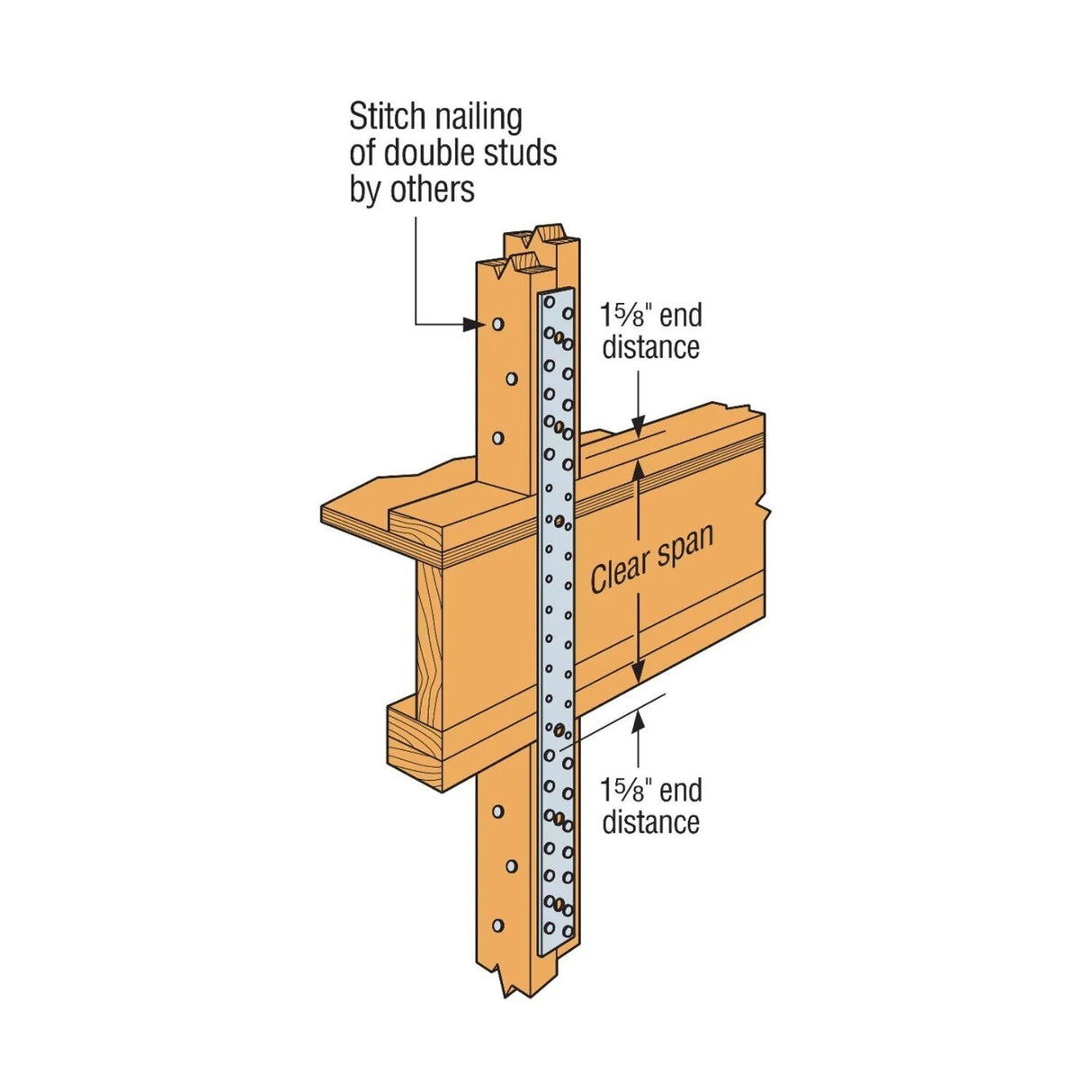 Simpson Strong-Tie MSTA24Z (24-in.) Medium Strap Tie for Wood-to-Wood Uplift Applications - 4