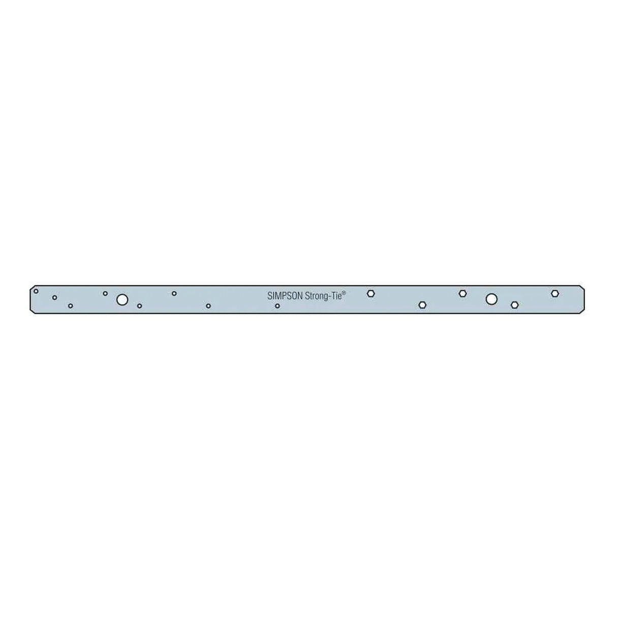 Simpson Strong-Tie MSTAM24Z Strong-Wall (24 in.) Medium Masonry Strap Tie for Wood-to-Masonry Applications
