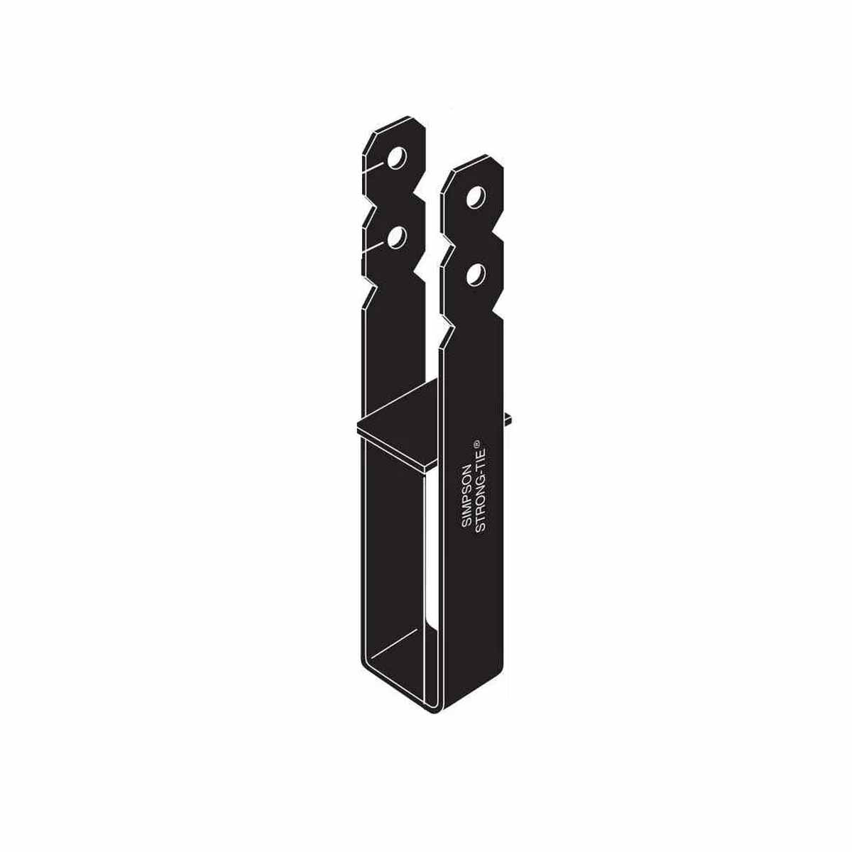 Simpson OCB88 Strong-Tie Ornamental 8x8 Column Base Black Powder-Coated for Wood-to-Concrete Connections