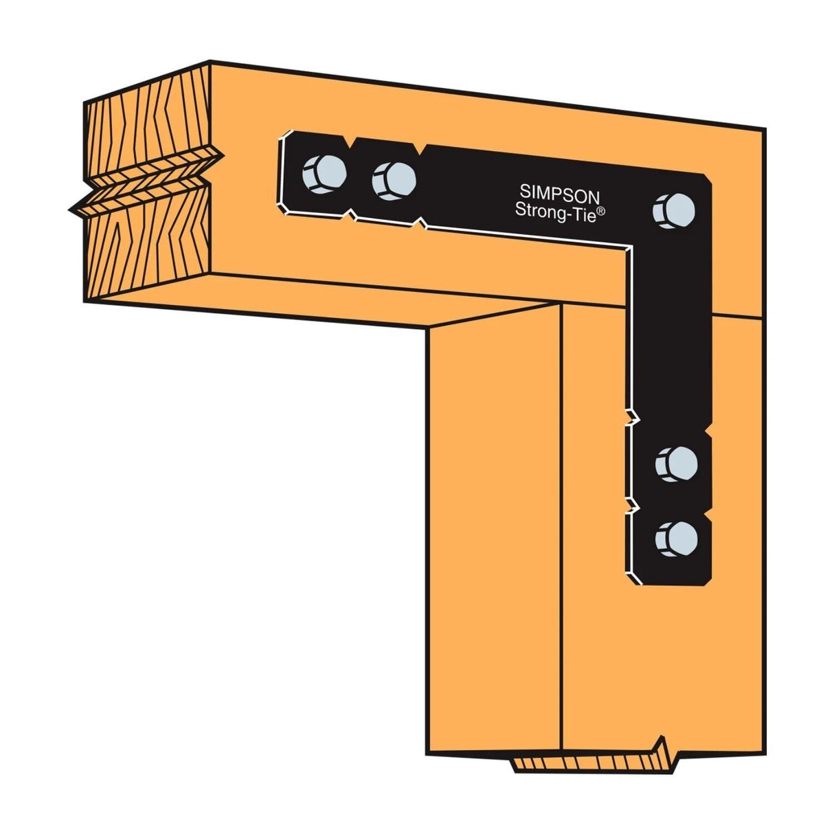 Simpson Strong-Tie OHL (12" x 12") Black Powder-Coated Ornamental Heavy L Angle - 2