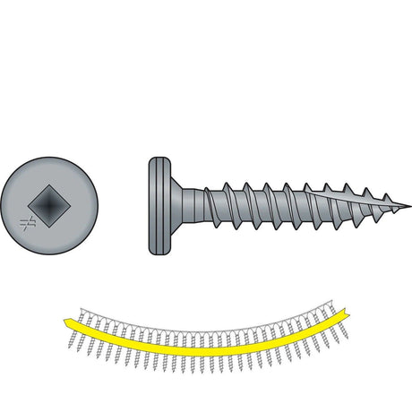 Simpson Strong-Tie PC1BS1012 (#10 1") PC Standing-Seam-Roofing Panel Clip Screw - Collated (1500 Pack)
