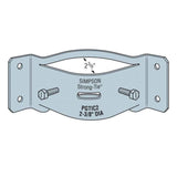 Simpson Strong-Tie PGTIC2Z-R ZMAX Galvanized Inside-Corner Pipe Grip Tie for 2" Pipe