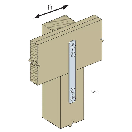 Simpson Strong-Tie PS218 (2" x 18") Hot-Dip Galvanized Piling Strap for Wood Girders and Piles