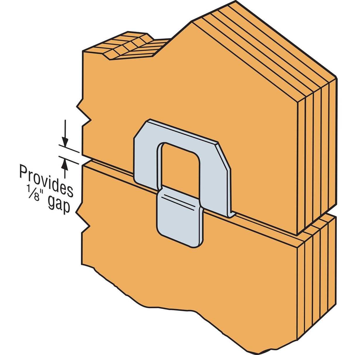 Simpson PSCL 7/16 Panel Sheathing Clip for 7/16-in. Plywood (250 Pack) - 2