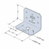 Simpson Strong-Tie RCA-C223/97-R90 (2" x 2" x 3" 12-Gauge) Rigid Connector Angle for Concrete (90 Pack) - 2