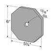Simpson RP6HDG  Retrofit Plate Hot-Dip Galvanized
