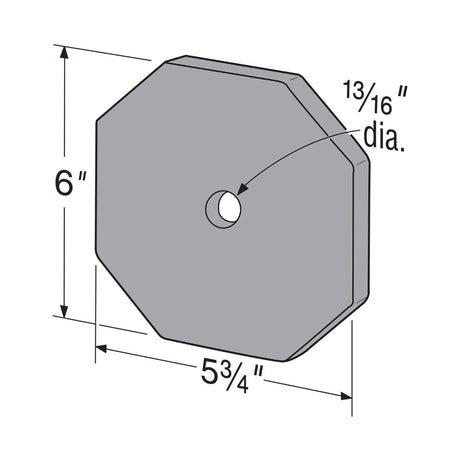 Simpson RP6HDG  Retrofit Plate Hot-Dip Galvanized