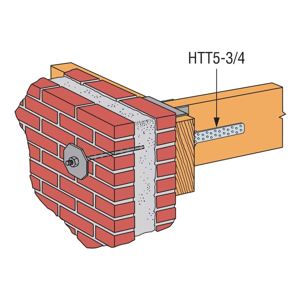 Simpson RP6HDG  Retrofit Plate Hot-Dip Galvanized - 2
