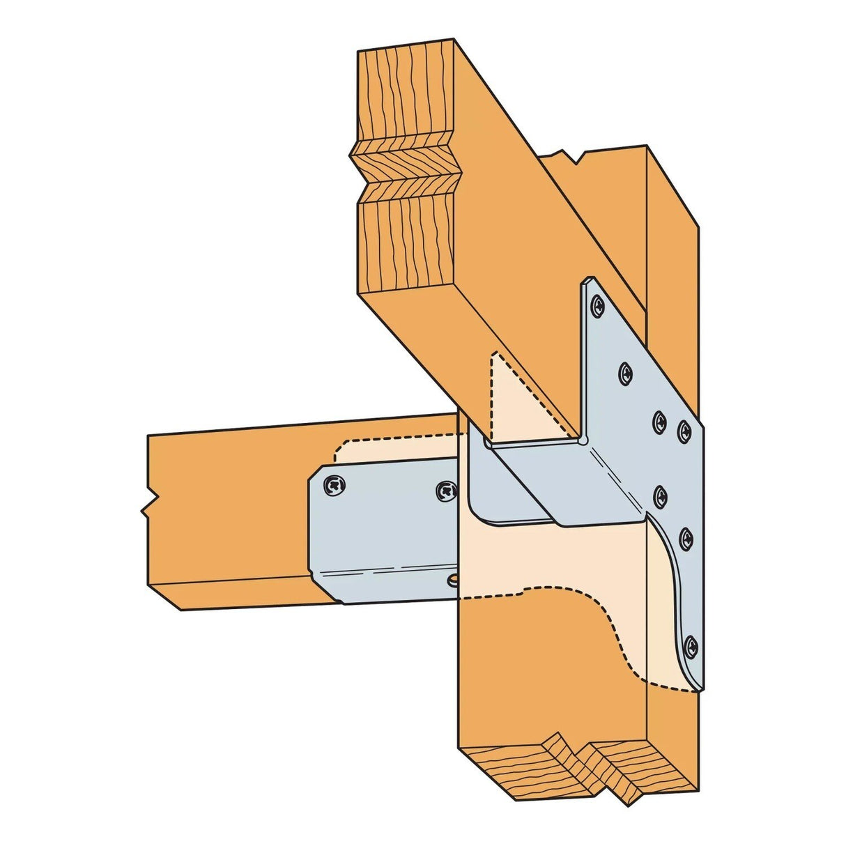 Simpson Strong-Tie RTC42Z (2x) Rigid Tie Corner - ZMAX for Wood Construction - 3