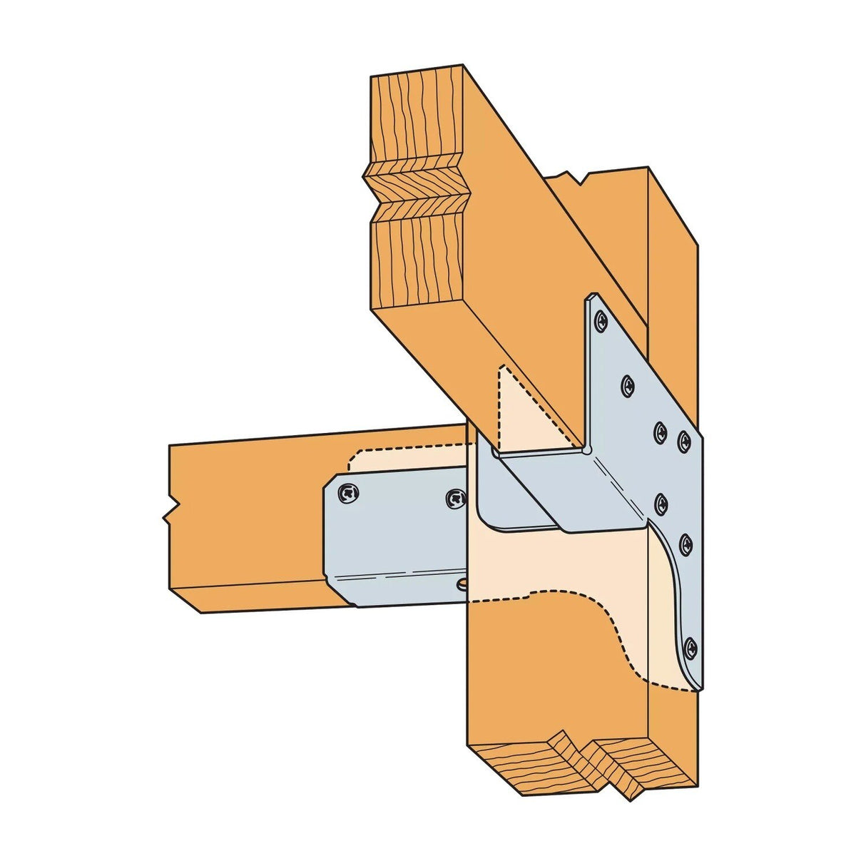 Simpson Strong-Tie RTC42 (2x) Rigid Tie Corner Galvanized for Wood Construction - 3