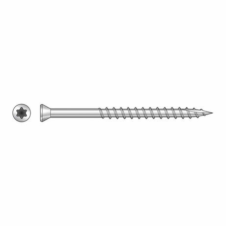 Simpson Strong-Tie S07225FTB (#7 x 2-1/4") Trim-Head Screw, 6-Lobe Drive, T15 Type 305 Stainless Steel (3000 Pack)