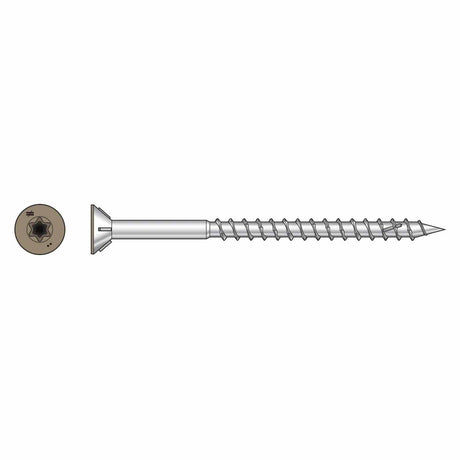 Simpson Strong-Tie S10300WPPBR05 Deck-Drive (#10 x 3") T-25 DWP Wood SS Screw, Flat Head, Type 305, Brown (350 Pack)