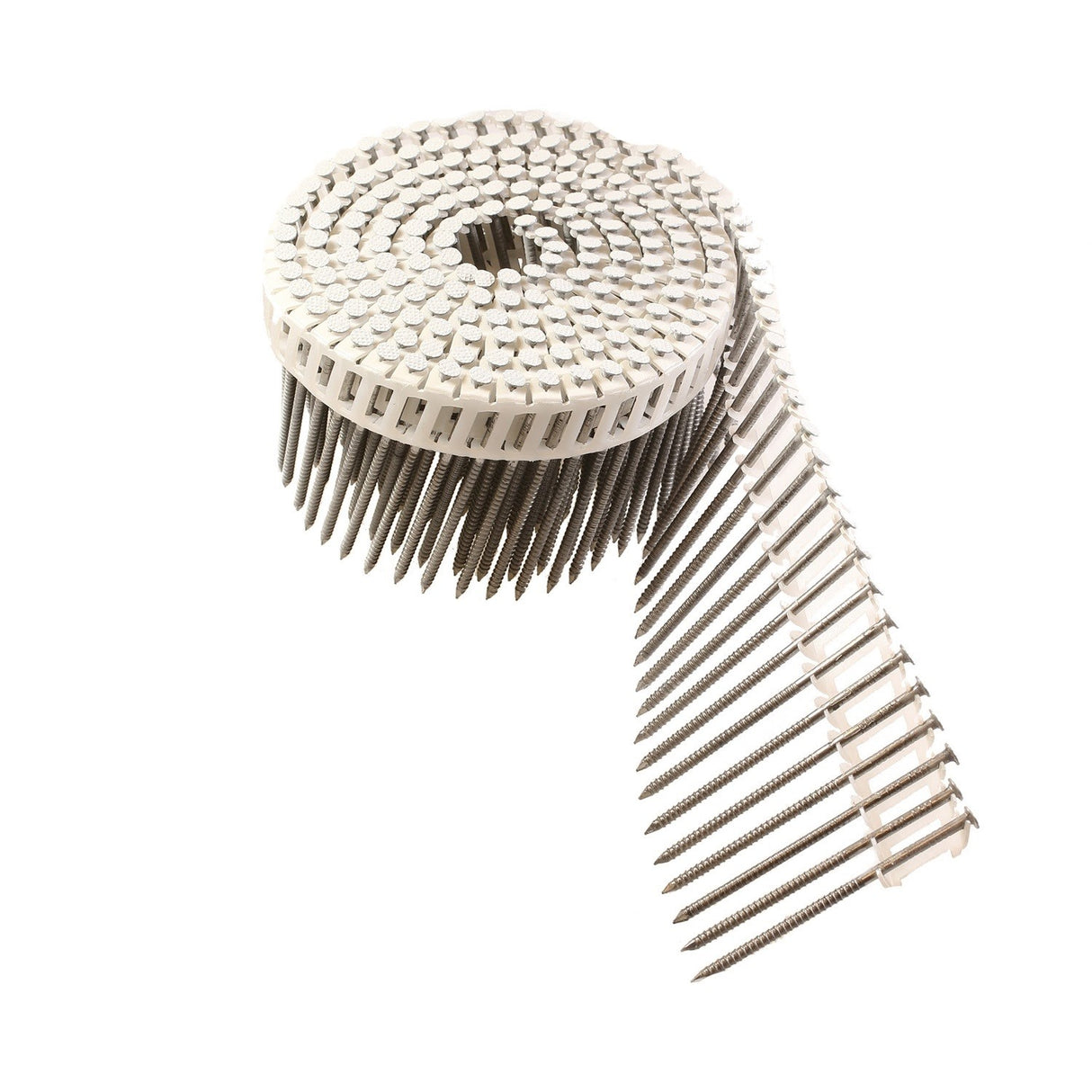 Simpson S13A250IPWBP Strong-Tie 2-1/2" 15 Degree Inserted Plastic Coil Ring-Shank Nail Full Round Head - White (600 Pack)