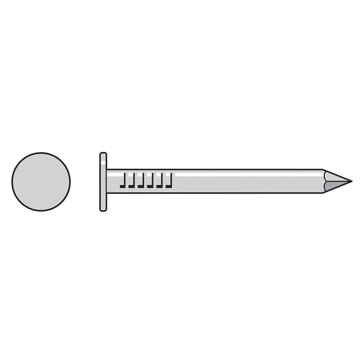 Simpson Strong-Tie S810RNB (2-1/2" x .131") Stainless Steel Roofing Nail - Smooth Shank Type 304 (25 Pack)