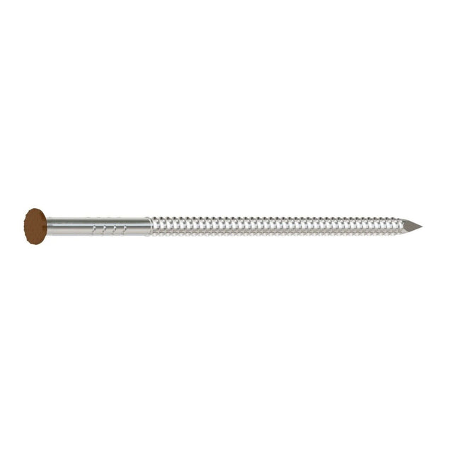 Simpson Strong-Tie S8SNDR5 (2-1/2 in. x .092 in.) 14Ga Stainless Steel Painted Siding Nail - Redwood (5 lb.)