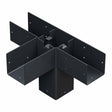 Simpson SAGE-T44-KT1 Strong-Tie Outdoor Accents Sage System 4x4 Middle T Connector Kit with Screws - Decorative Black Powder-Coated Steel for Pergolas and Timber Framing - 2
