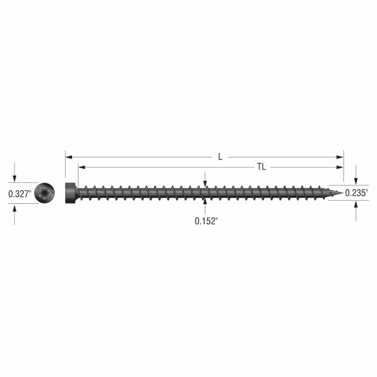 Simpson Strong-Tie SDWC15450-KT Strong-Drive(.155" x 4-1/2") T30 E-coat SDWC Truss Screw, Cap Head, Black (50 Pack) - 2