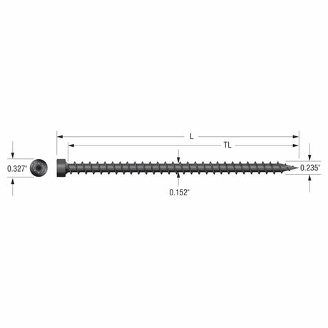 Simpson Strong-Tie SDWC15450-KT Strong-Drive(.155" x 4-1/2") T30 E-coat SDWC Truss Screw, Cap Head, Black (50 Pack) - 2