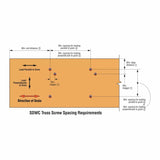 Simpson Strong-Tie SDWC15600-KT Strong-Drive(.155" x 4-1/2") T30 E-coat SDWC Truss Screw, Cap Head, Orange (50 Pack) - 10