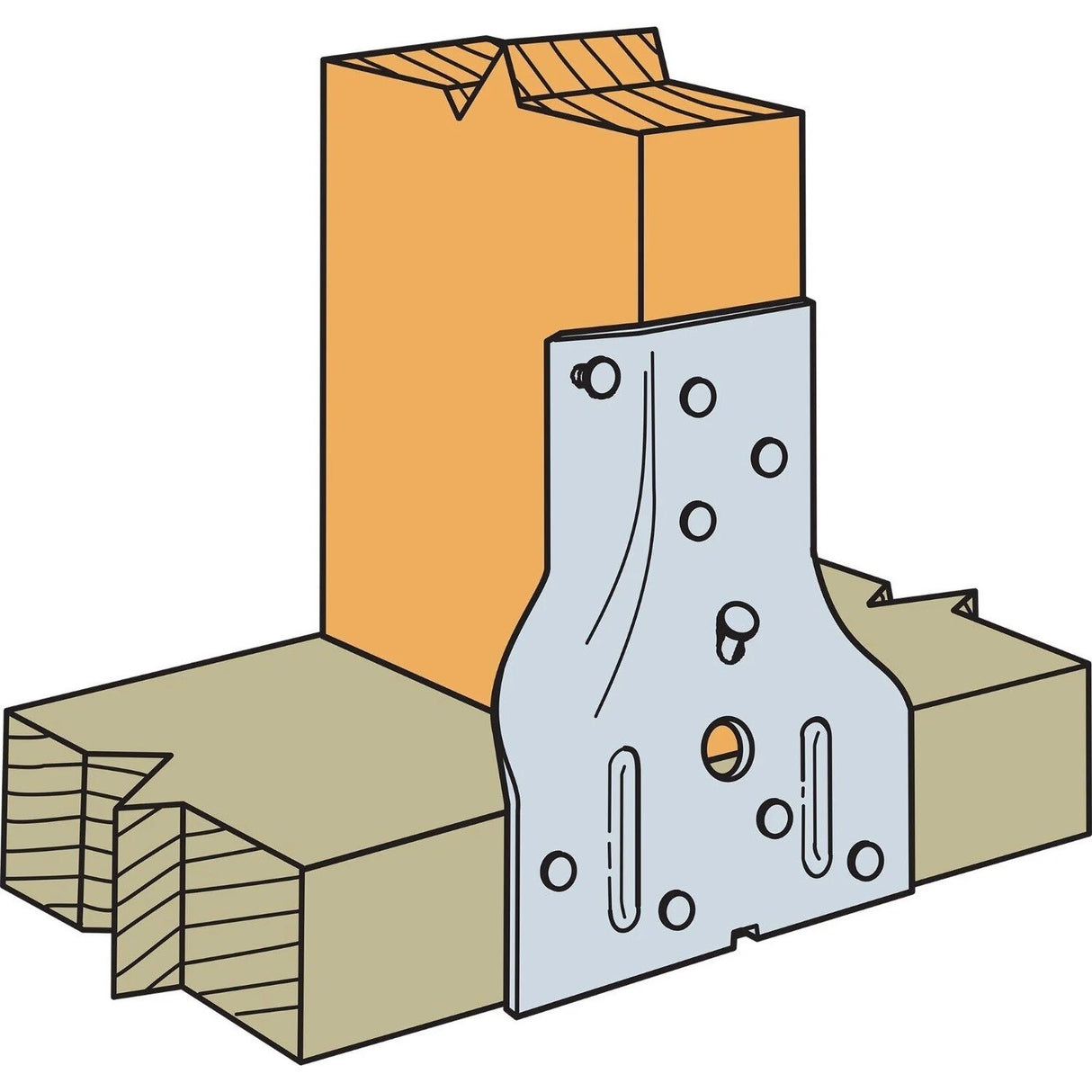 Simpson Strong-Tie SP1 (3-1/2" x 5-1/16") Galvanized Stud Plate Tie - 2